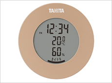 タニタ　デジタル温湿度計　ライトブラウン